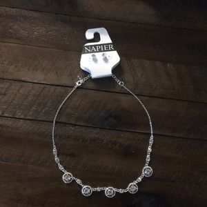 Napier | Silver Necklace & Earring Set | NWT